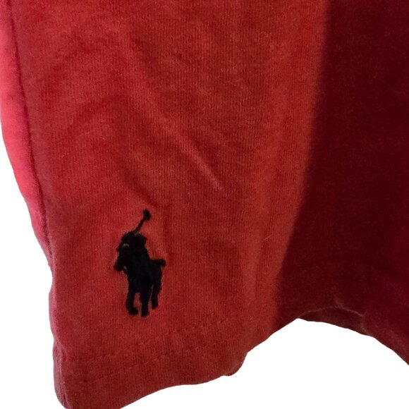 Polo Ralph Lauren Hooded Tee Shirt Size XL Long Sleeve Red Drawstring Logo - Picture 5 of 5